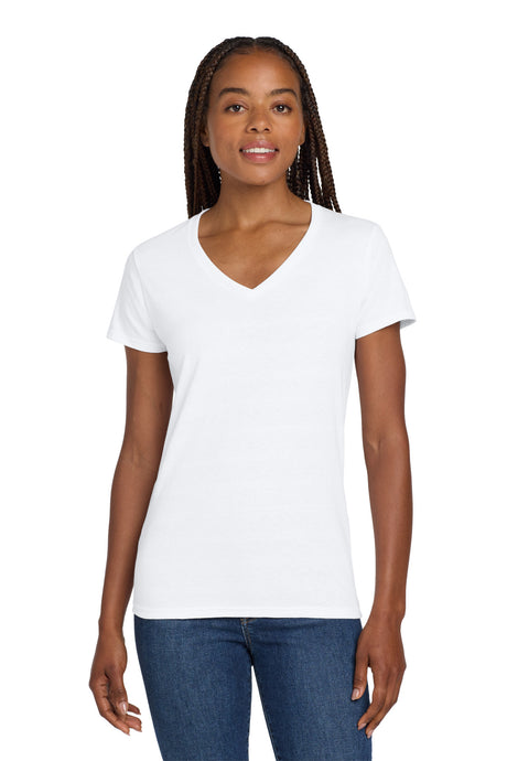 Gildan 5V00L Women's Heavy Cotton 100% Cotton V-Neck T-Shirt