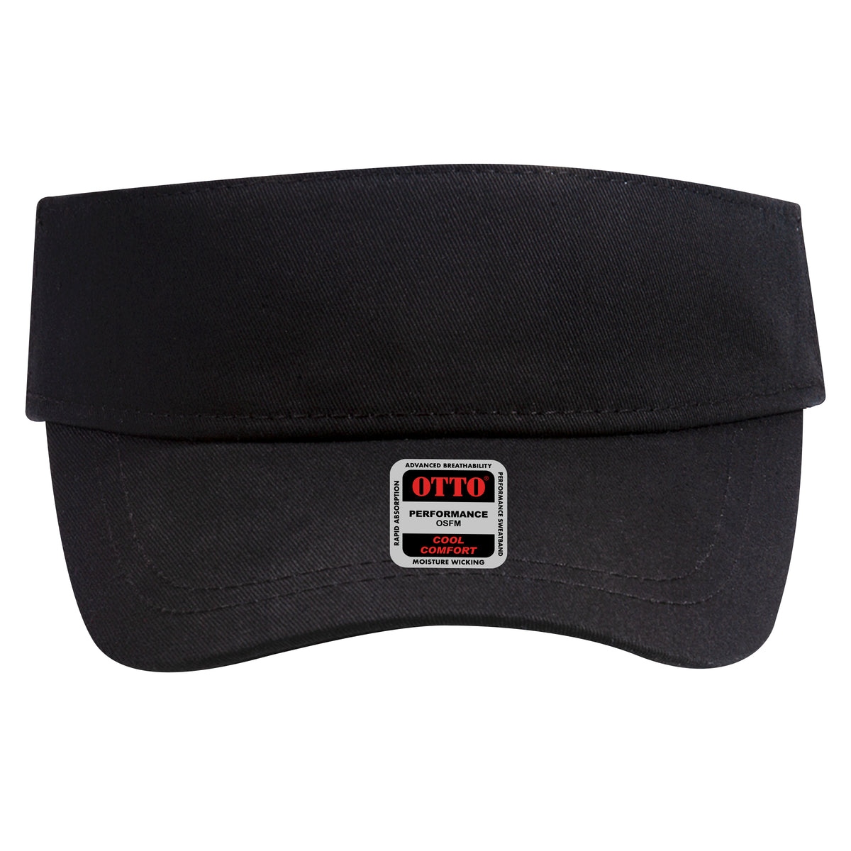 OTTO CAP UPF 50+ Sun Visor OTTO 60-1276 Otto Cap 003 - Black OSFM - Adult