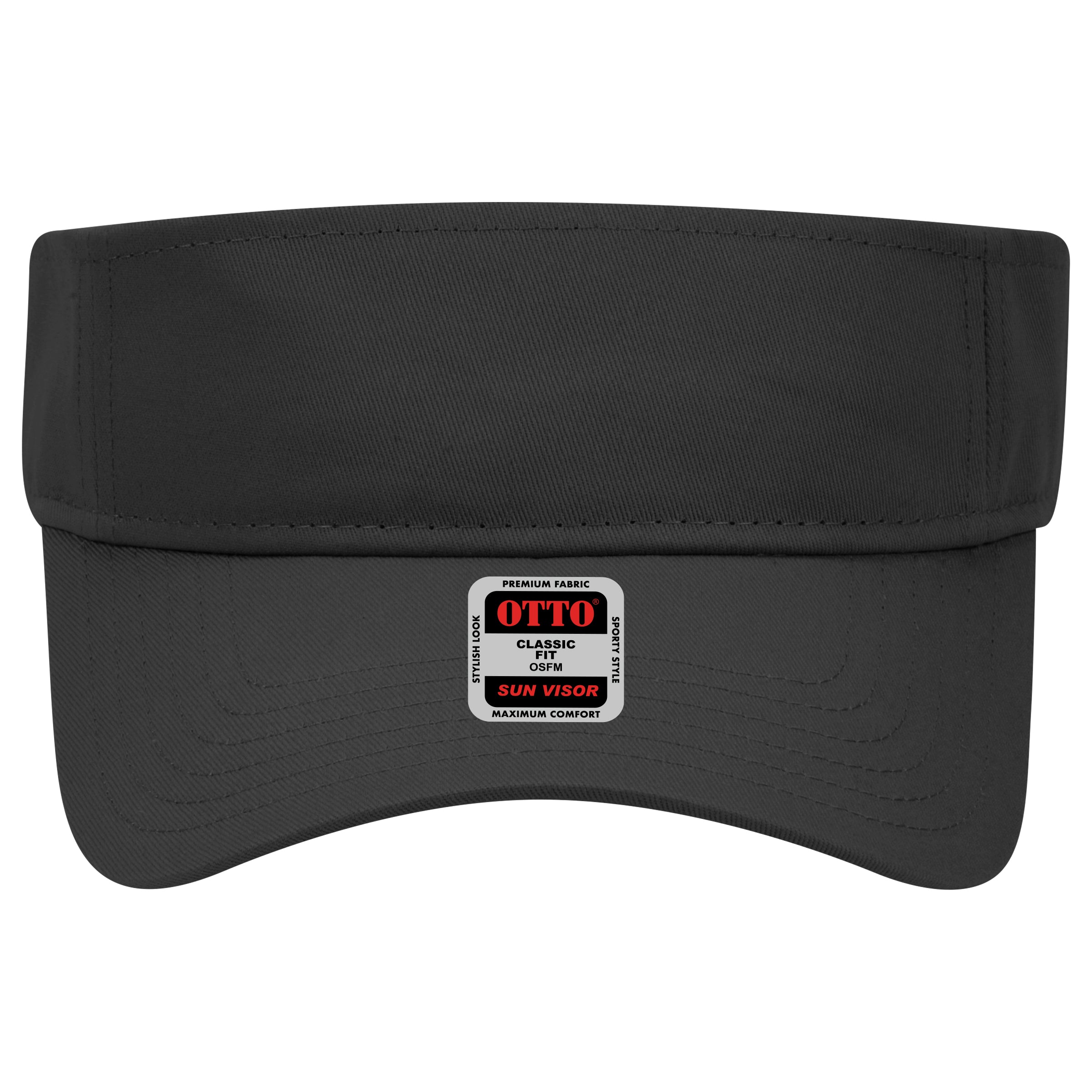 OTTO CAP Sun Visor OTTO 60-662 Otto Cap 003 - Black OSFM - Adult