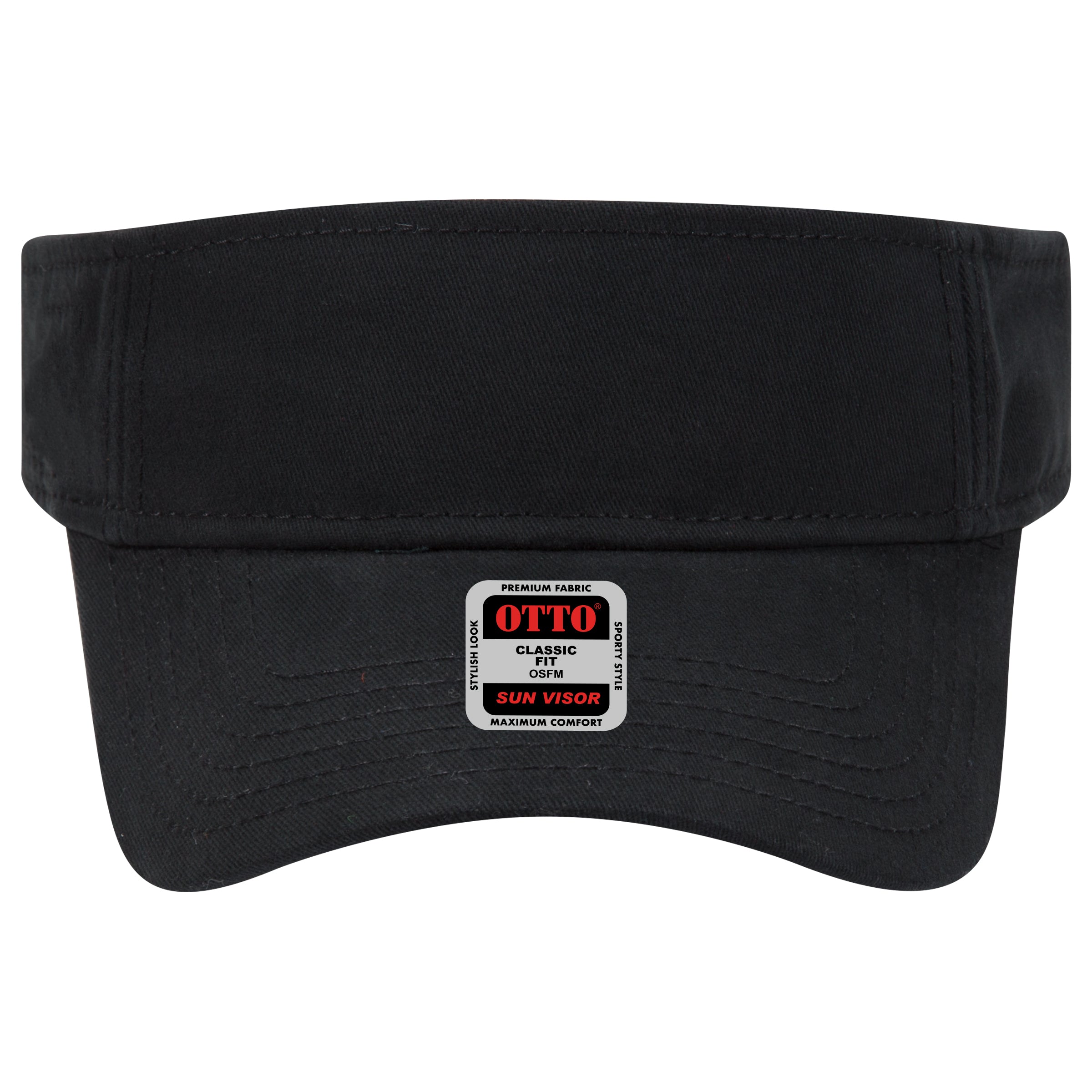 OTTO CAP Sun Visor OTTO 60-872 Otto Cap 003 - Black OSFM - Adult