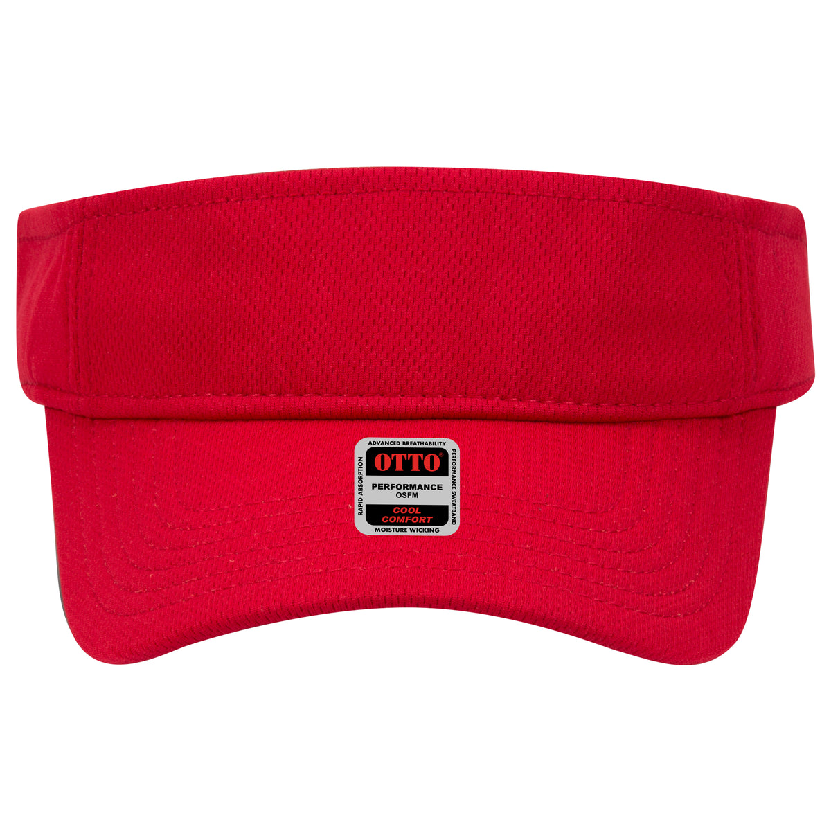 OTTO CAP Sun Visor OTTO 60-973 Otto Cap 002 - Red OSFM - Adult