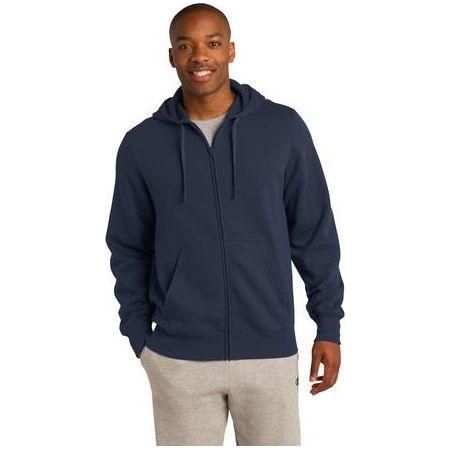 Mens Full-Zip Hooded Sweatshirt DRI-EQUIP Medium True Navy