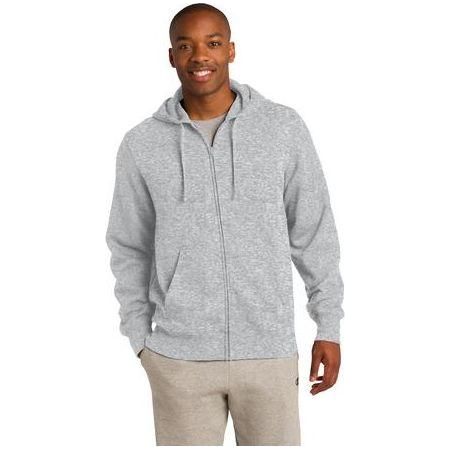 Mens Full-Zip Hooded Sweatshirt DRI-EQUIP Medium Athletic Heather