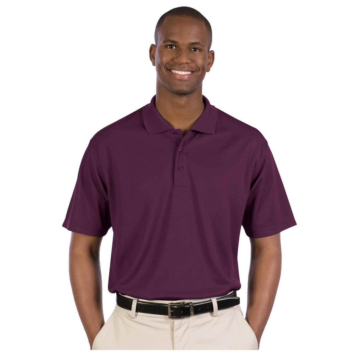 OTTO Men's Performance Sport Shirt OTTO 601-104 Otto Cap 010 - Maroon XS