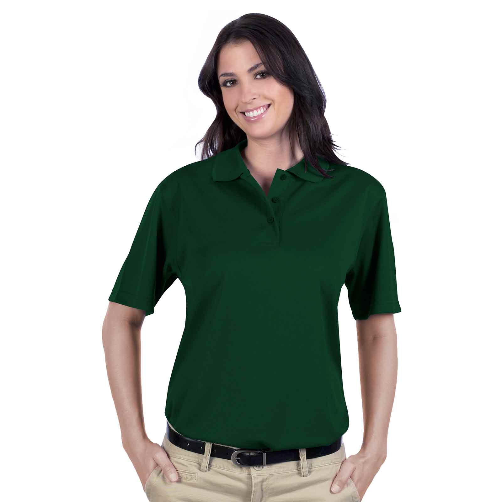 OTTO Ladies' Performance Sport Shirt OTTO 602-104 Otto Cap 017 - Dk. Green XL