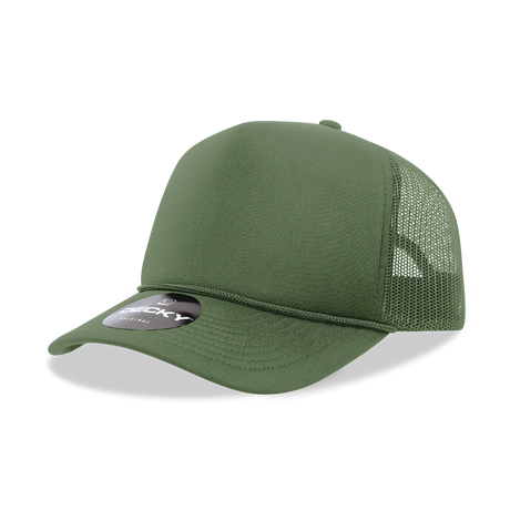 Decky 5 Panel Mid Profile Structured Foam Trucker | Decky 6025