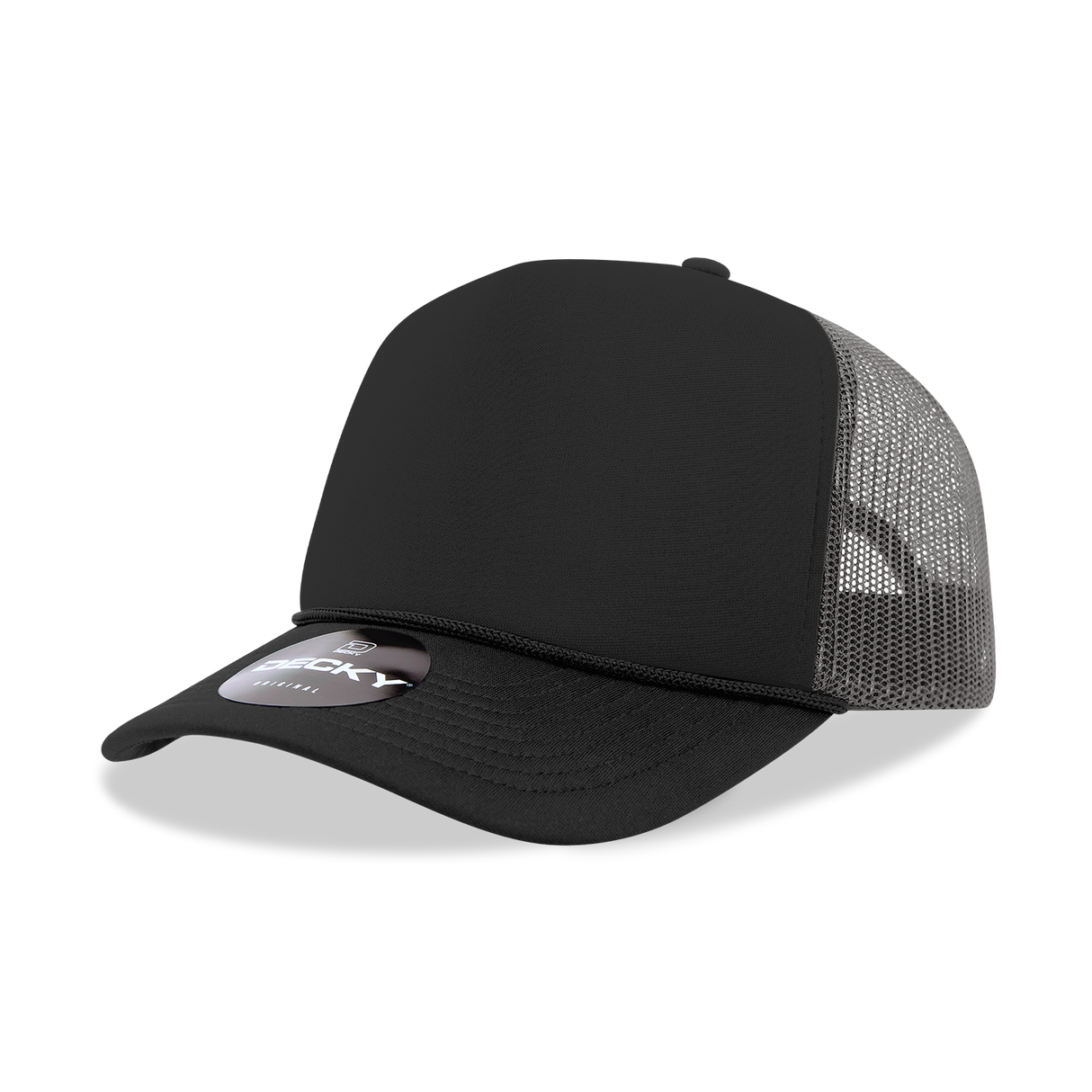 Decky 5 Panel Mid Profile Structured Foam Trucker | Decky 6025