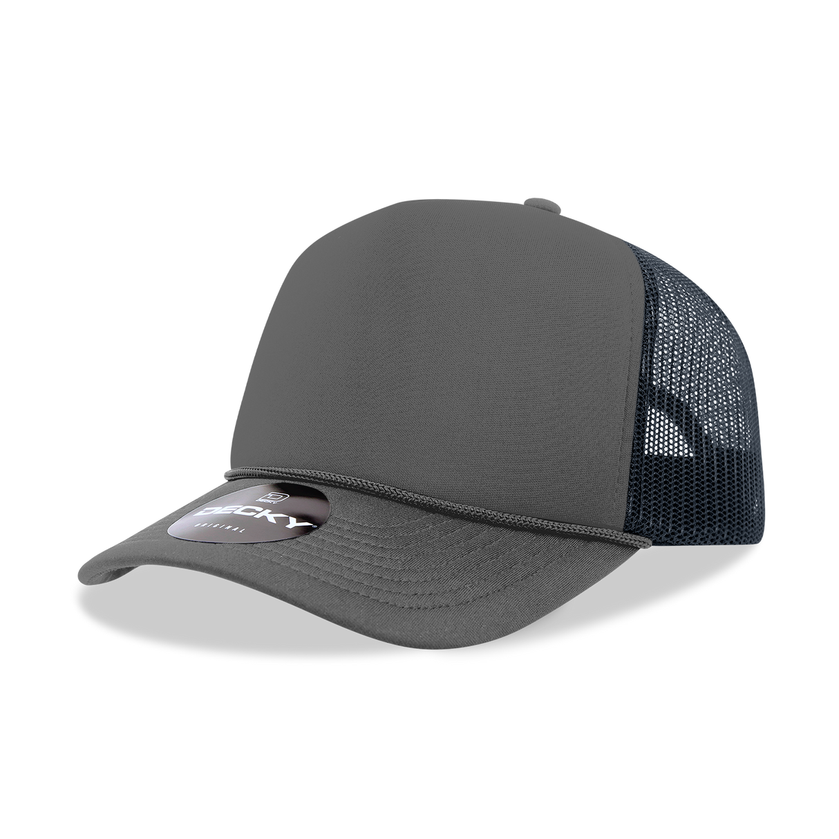 Decky 5 Panel Mid Profile Structured Foam Trucker | Decky 6025