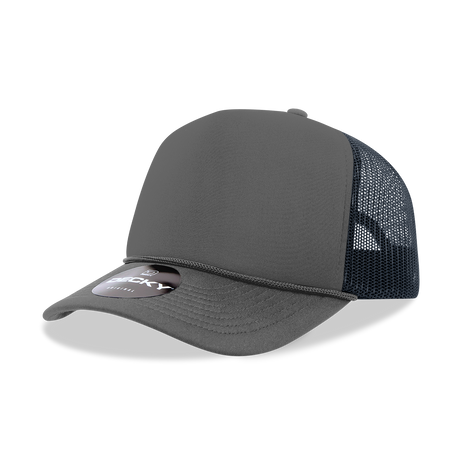 Decky 5 Panel Mid Profile Structured Foam Trucker | Decky 6025
