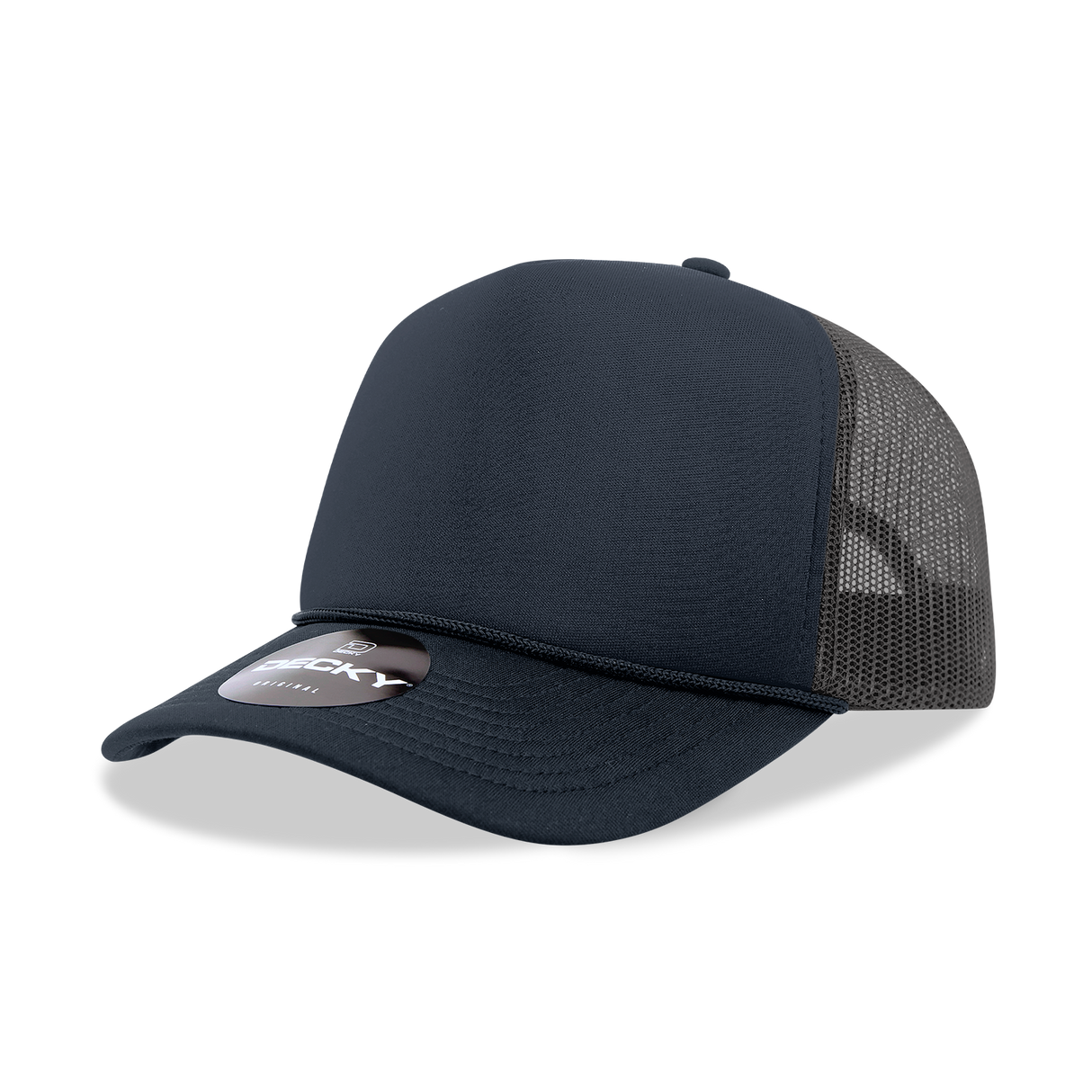 Decky 5 Panel Mid Profile Structured Foam Trucker | Decky 6025