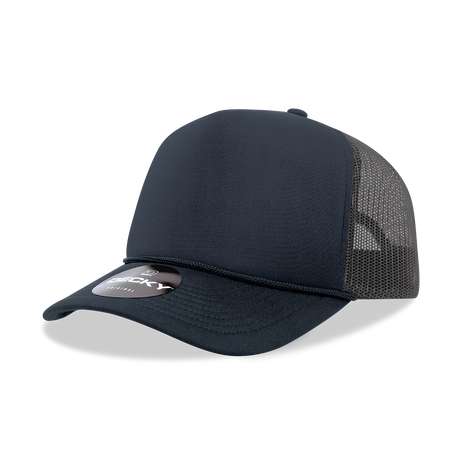 Decky 5 Panel Mid Profile Structured Foam Trucker | Decky 6025