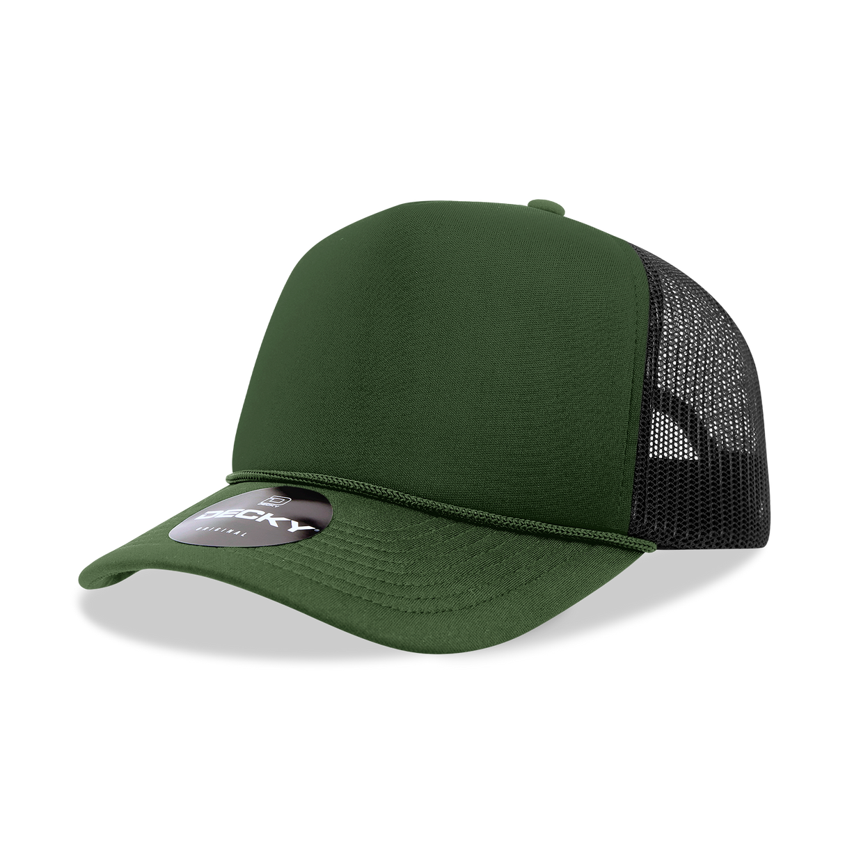 Decky 5 Panel Mid Profile Structured Foam Trucker | Decky 6025