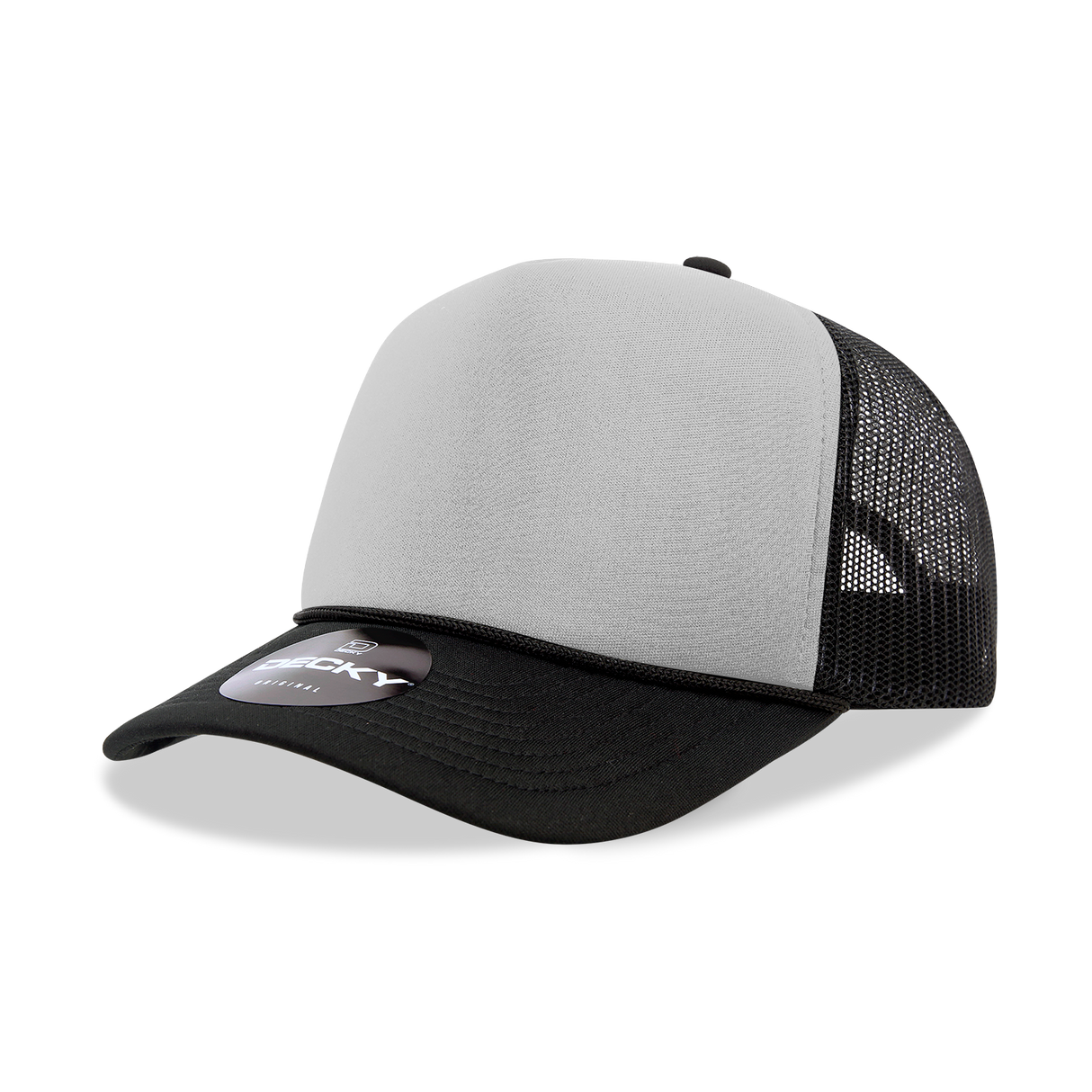 Decky 5 Panel Mid Profile Structured Foam Trucker | Decky 6025