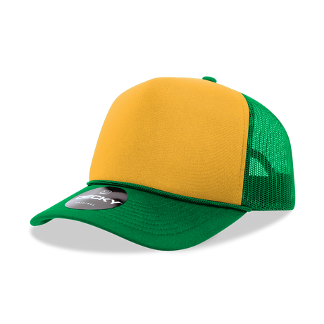 Decky 5 Panel Mid Profile Structured Foam Trucker | Decky 6025