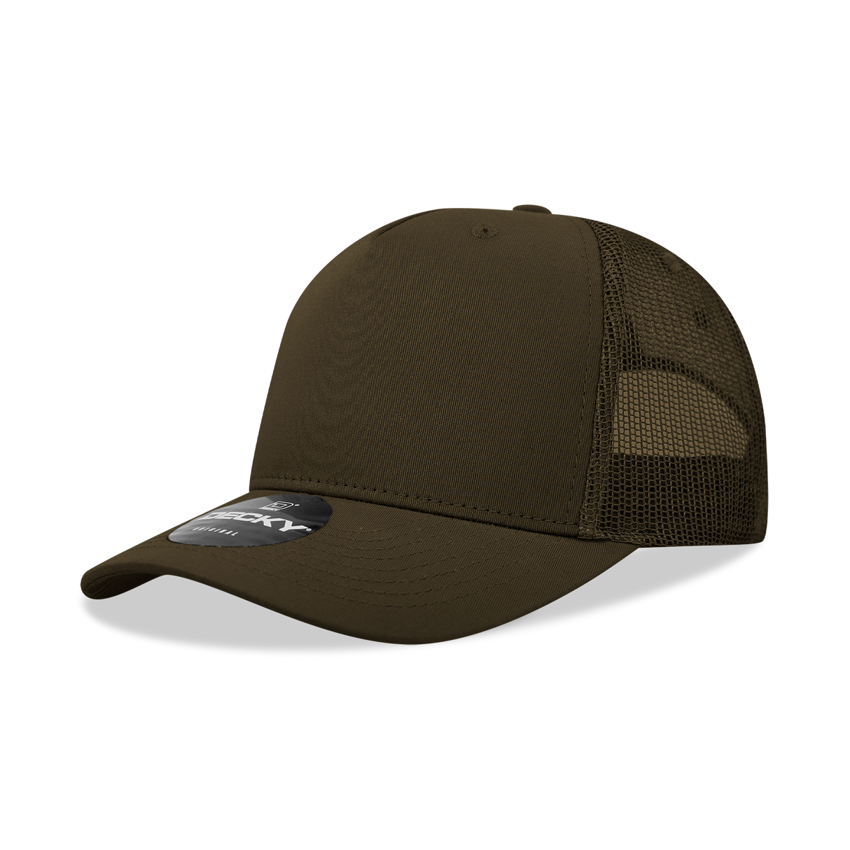 Decky 5 Panel Mid Profile Structured Cotton Blend Trucker | Decky 6030