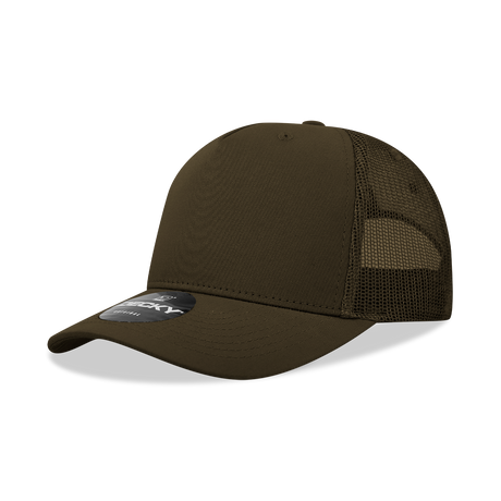 Decky 5 Panel Mid Profile Structured Cotton Blend Trucker | Decky 6030