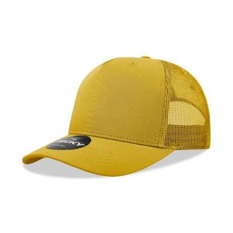 Decky 5 Panel Mid Profile Structured Cotton Blend Trucker | Decky 6030