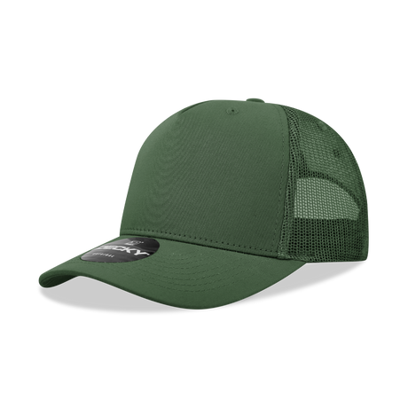 Decky 5 Panel Mid Profile Structured Cotton Blend Trucker | Decky 6030