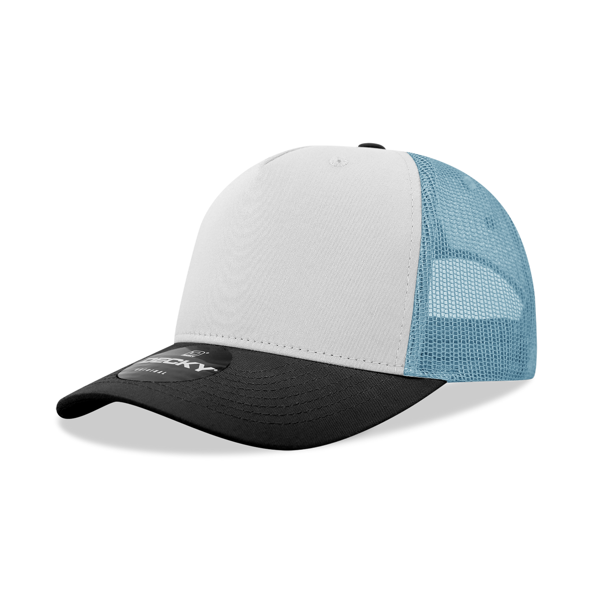 Decky 5 Panel Mid Profile Structured Cotton Blend Trucker | Decky 6030