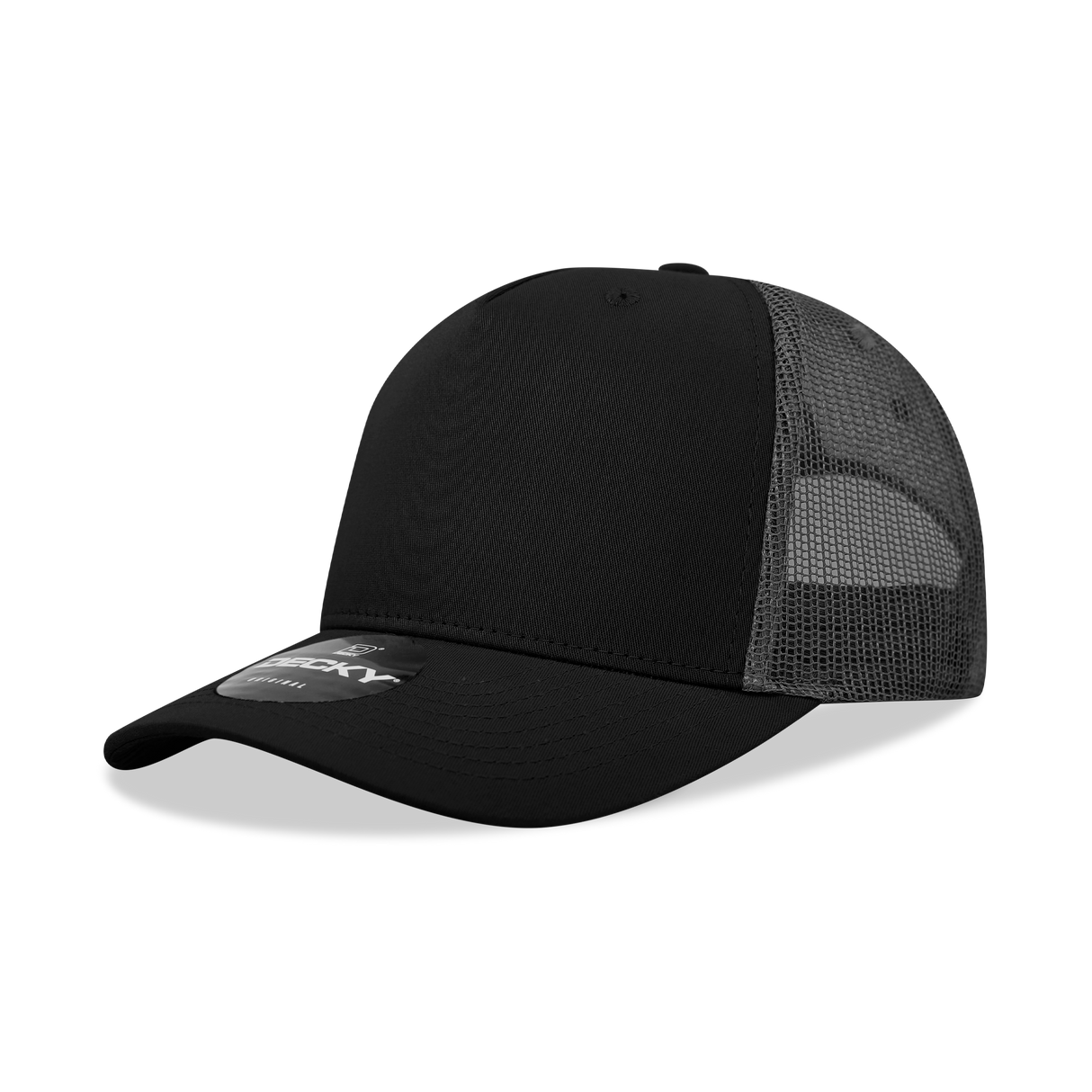Decky 5 Panel Mid Profile Structured Cotton Blend Trucker | Decky 6030