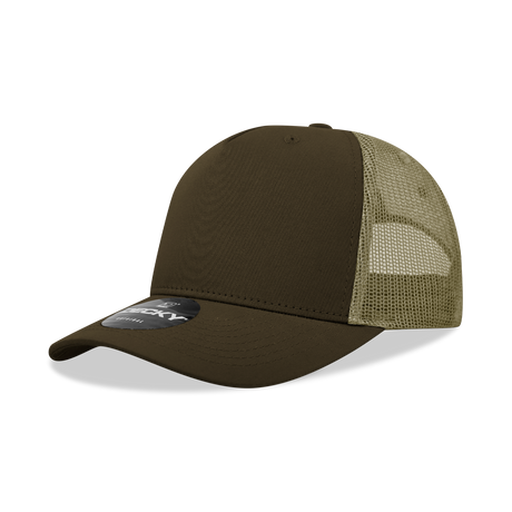Decky 5 Panel Mid Profile Structured Cotton Blend Trucker | Decky 6030