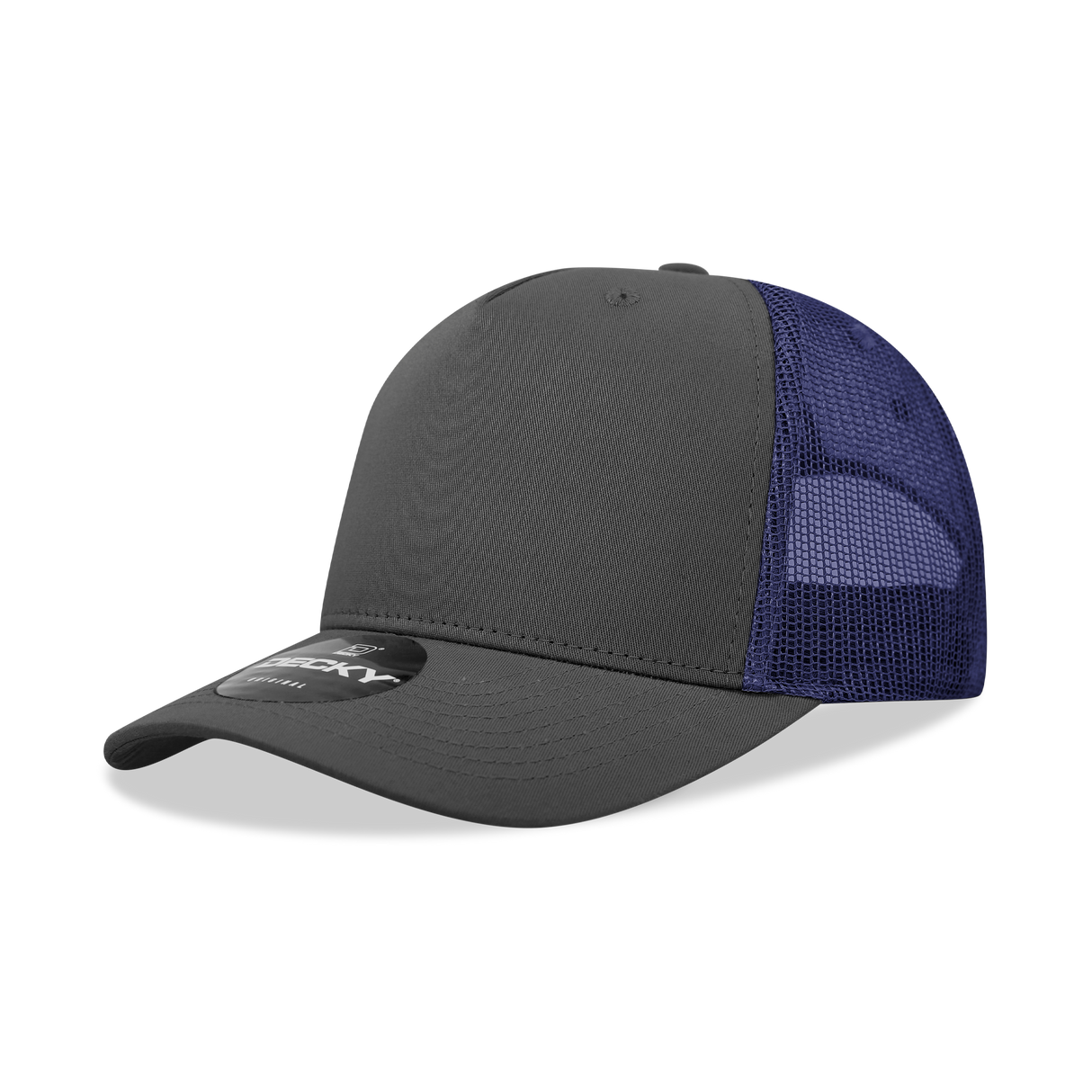 Decky 5 Panel Mid Profile Structured Cotton Blend Trucker | Decky 6030