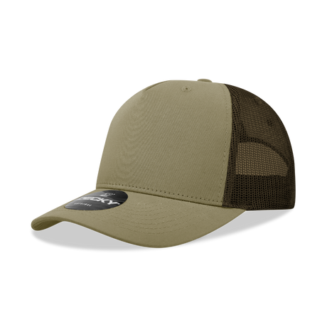 Decky 5 Panel Mid Profile Structured Cotton Blend Trucker | Decky 6030