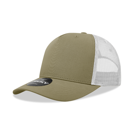 Decky 5 Panel Mid Profile Structured Cotton Blend Trucker | Decky 6030