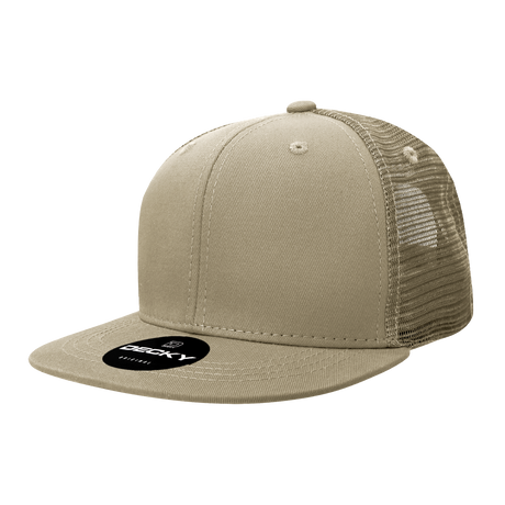 Decky 6 Panel High Profile Structured Cotton Blend Trucker | Decky 6033