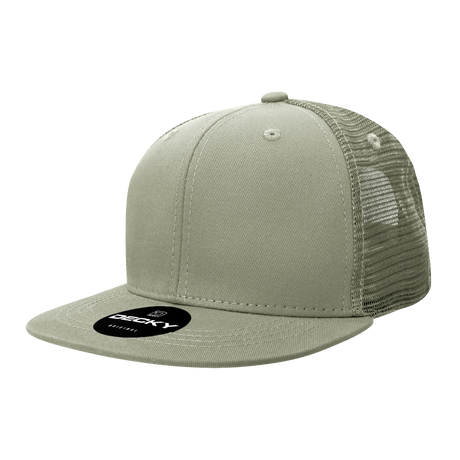 Decky 6 Panel High Profile Structured Cotton Blend Trucker | Decky 6033