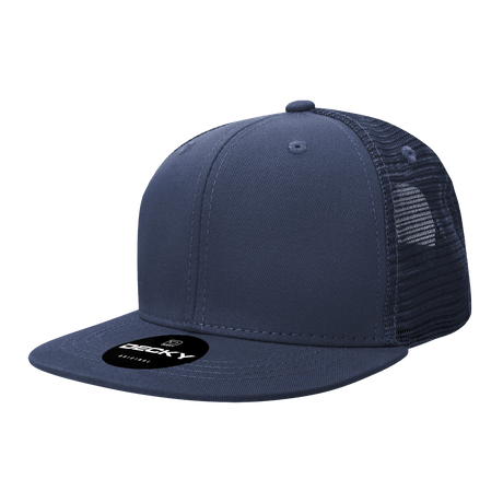 Decky 6 Panel High Profile Structured Cotton Blend Trucker | Decky 6033