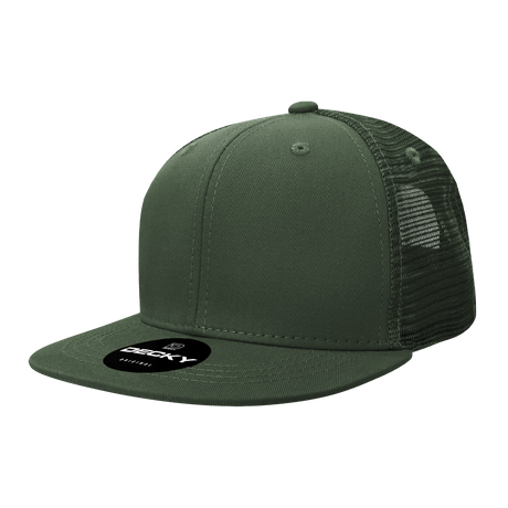 Decky 6 Panel High Profile Structured Cotton Blend Trucker | Decky 6033