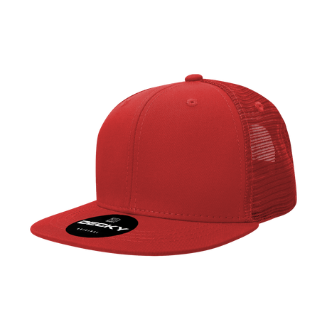 Decky 6 Panel High Profile Structured Cotton Blend Trucker | Decky 6033