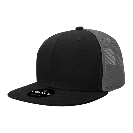 Decky 6 Panel High Profile Structured Cotton Blend Trucker | Decky 6033