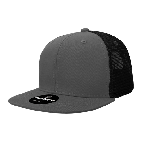 Decky 6 Panel High Profile Structured Cotton Blend Trucker | Decky 6033
