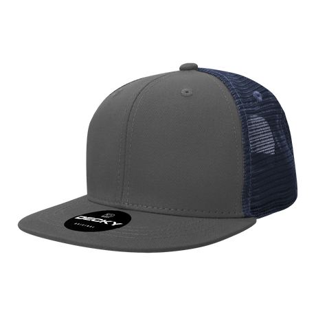 Decky 6 Panel High Profile Structured Cotton Blend Trucker | Decky 6033