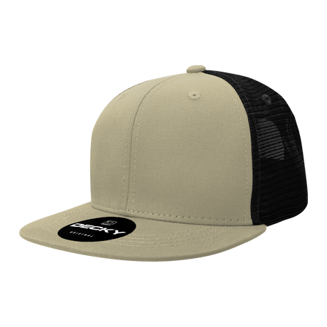 Decky 6 Panel High Profile Structured Cotton Blend Trucker | Decky 6033