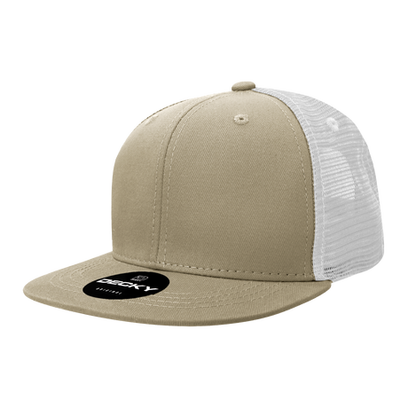 Decky 6 Panel High Profile Structured Cotton Blend Trucker | Decky 6033