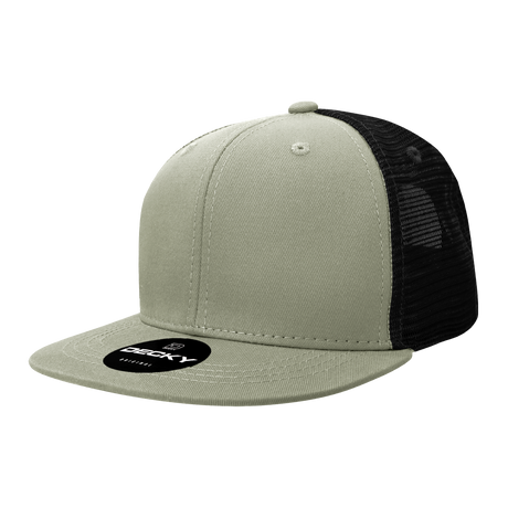 Decky 6 Panel High Profile Structured Cotton Blend Trucker | Decky 6033