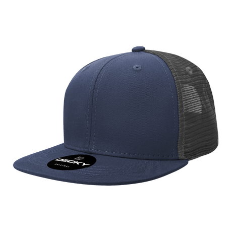 Decky 6 Panel High Profile Structured Cotton Blend Trucker | Decky 6033