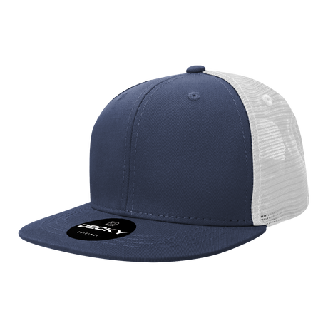 Decky 6 Panel High Profile Structured Cotton Blend Trucker | Decky 6033