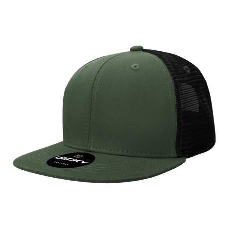 Decky 6 Panel High Profile Structured Cotton Blend Trucker | Decky 6033