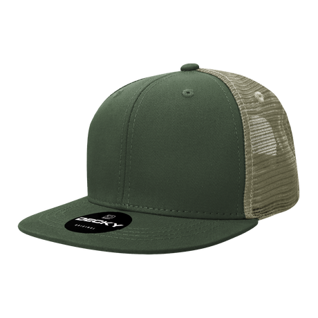 Decky 6 Panel High Profile Structured Cotton Blend Trucker | Decky 6033