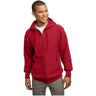 Mens Super Heavyweight Full-Zip Hooded Sweatshirt DRI-EQUIP X-Small Red