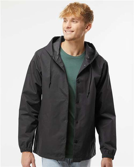 Independent Trading Co. Men's Water-Resistant Hooded Windbreaker - Independent Trading Co. EXP95NB