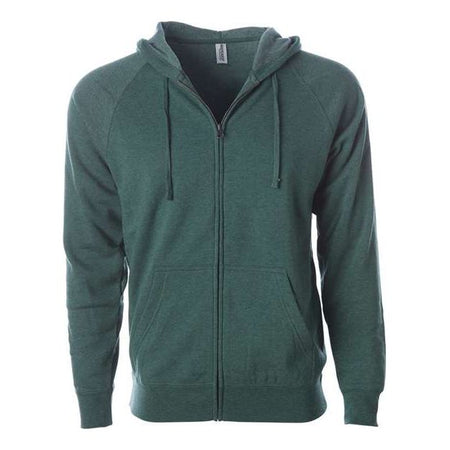 Independent Trading Co. Special Blend Raglan Full-Zip Hooded Sweatshirt - Independent Trading Co. PRM33SBZ Independent Trading Co. Moss XS