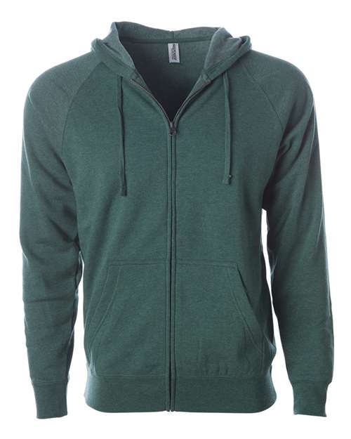 Independent Trading Co. Unisex Special Blend Raglan Full-Zip Hooded Sweatshirt - Independent Trading Co. PRM33SBZ