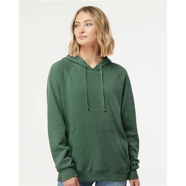 Independent Trading Co. Special Blend Raglan Hooded Sweatshirt - Moss - Independent Trading Co. PRM33SBP Independent Trading Co. Moss XS