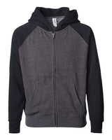 Independent Trading Co. Youth Lightweight Special Blend Raglan Zip Hood - Independent Trading Co. PRM15YSBZ