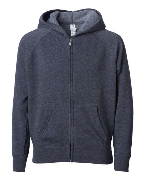 Independent Trading Co. Youth Lightweight Special Blend Raglan Zip Hood - Independent Trading Co. PRM15YSBZ